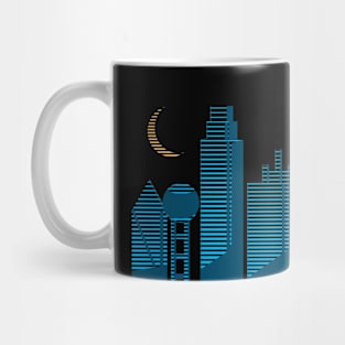 Neon city skyline Mug